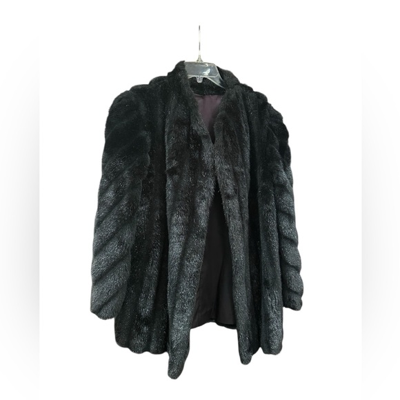 MIRAGE OUTERWEAR FAUX FUR COAT SIZE L - Picture 5 of 9